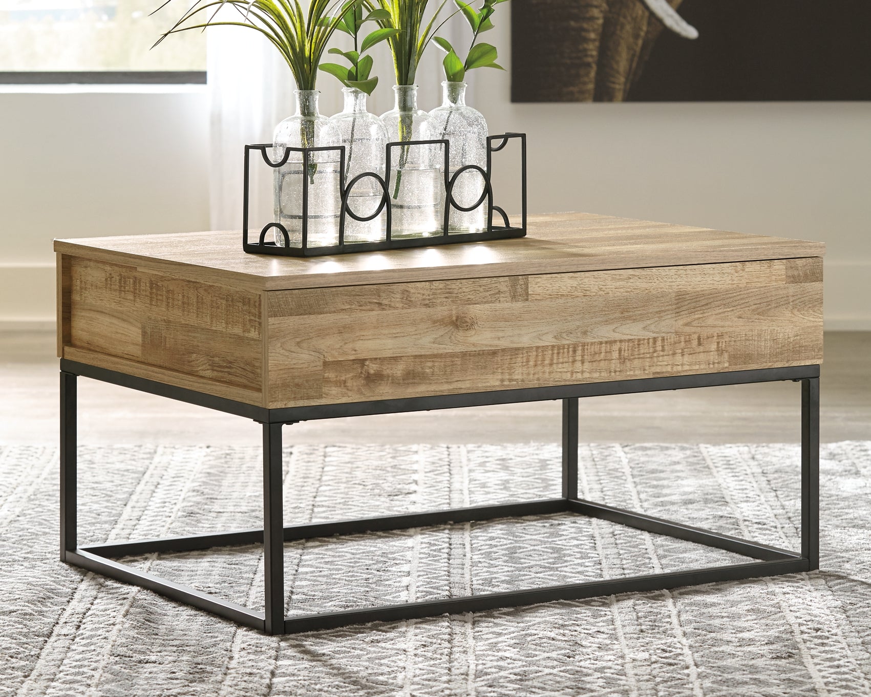 Gerdanet Lift Top Cocktail Table Milwaukee Furniture of Chicago - Furniture Store in Chicago Serving Humbolt Park, Roscoe Village, Avondale, & Homan Square