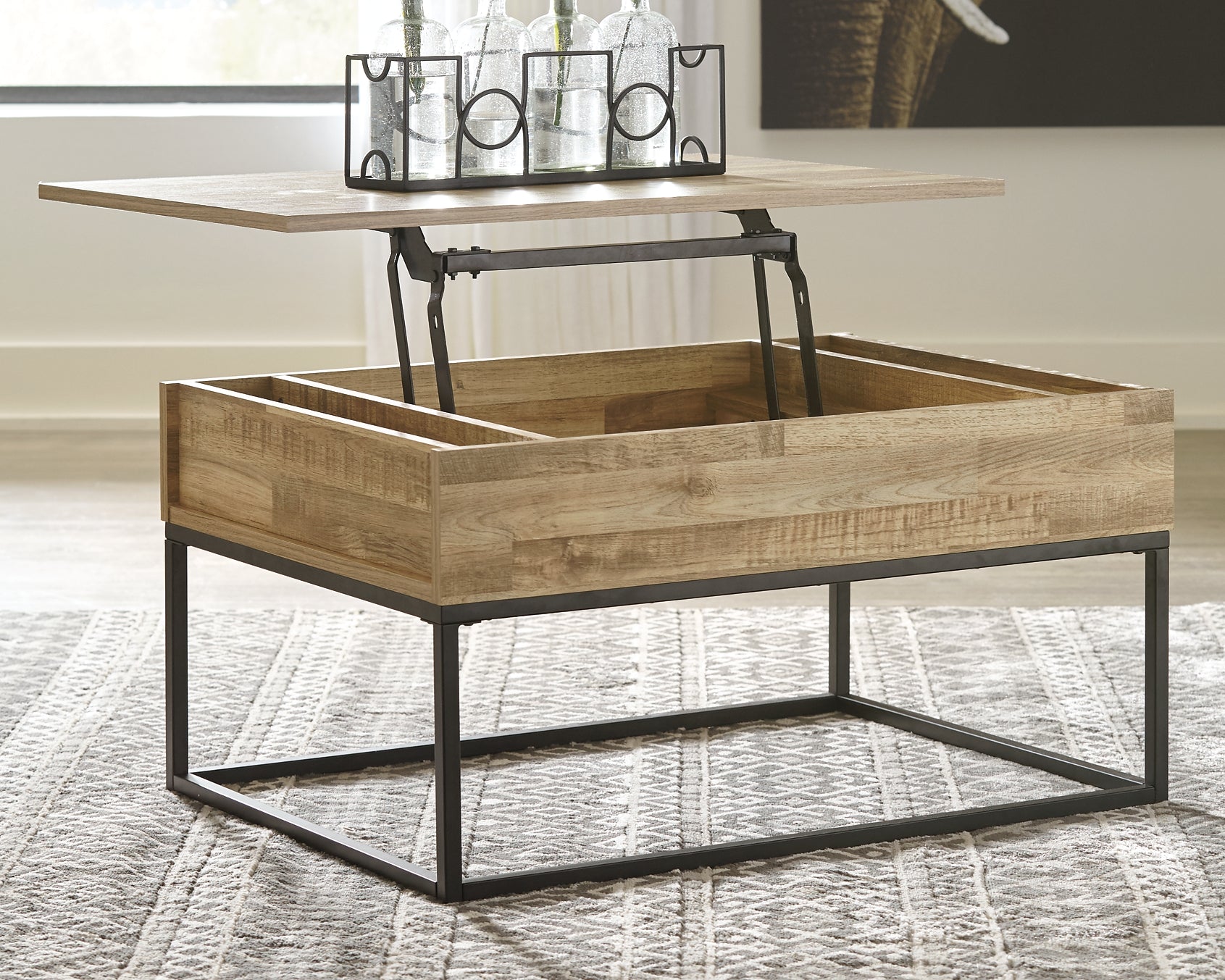 Gerdanet Lift Top Cocktail Table Milwaukee Furniture of Chicago - Furniture Store in Chicago Serving Humbolt Park, Roscoe Village, Avondale, & Homan Square