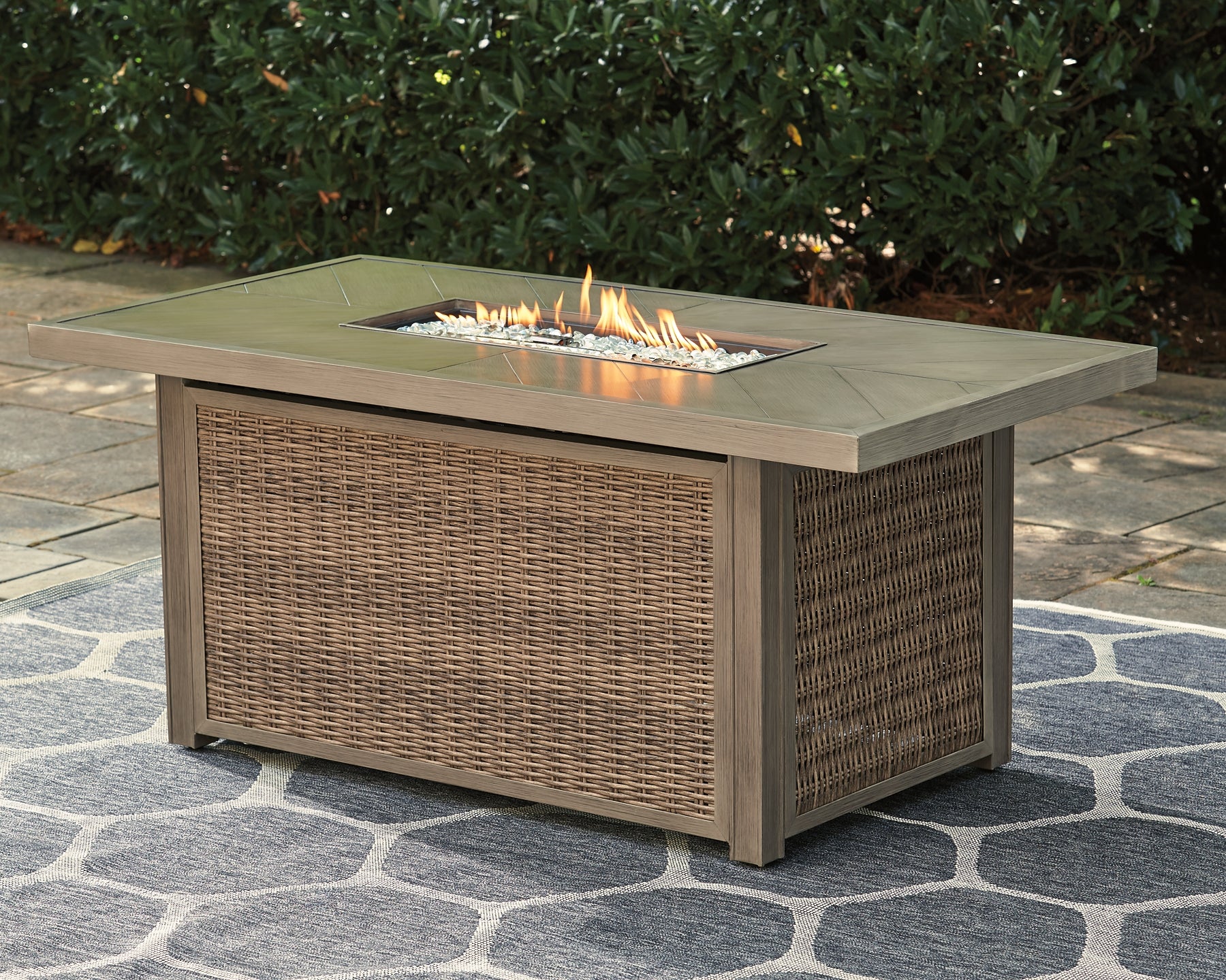 Beachcroft Rectangular Fire Pit Table Milwaukee Furniture of Chicago - Furniture Store in Chicago Serving Humbolt Park, Roscoe Village, Avondale, & Homan Square