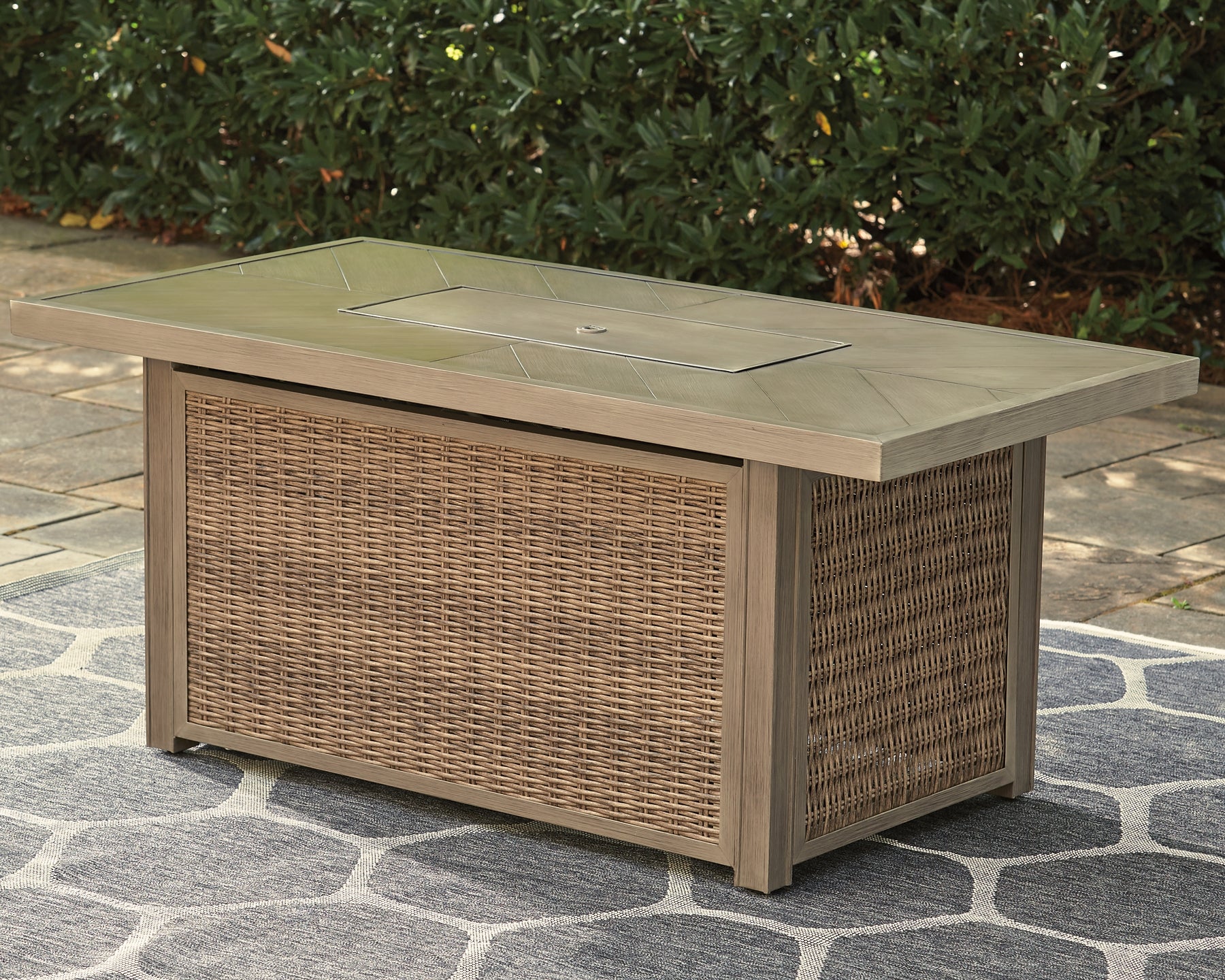 Beachcroft Rectangular Fire Pit Table Milwaukee Furniture of Chicago - Furniture Store in Chicago Serving Humbolt Park, Roscoe Village, Avondale, & Homan Square