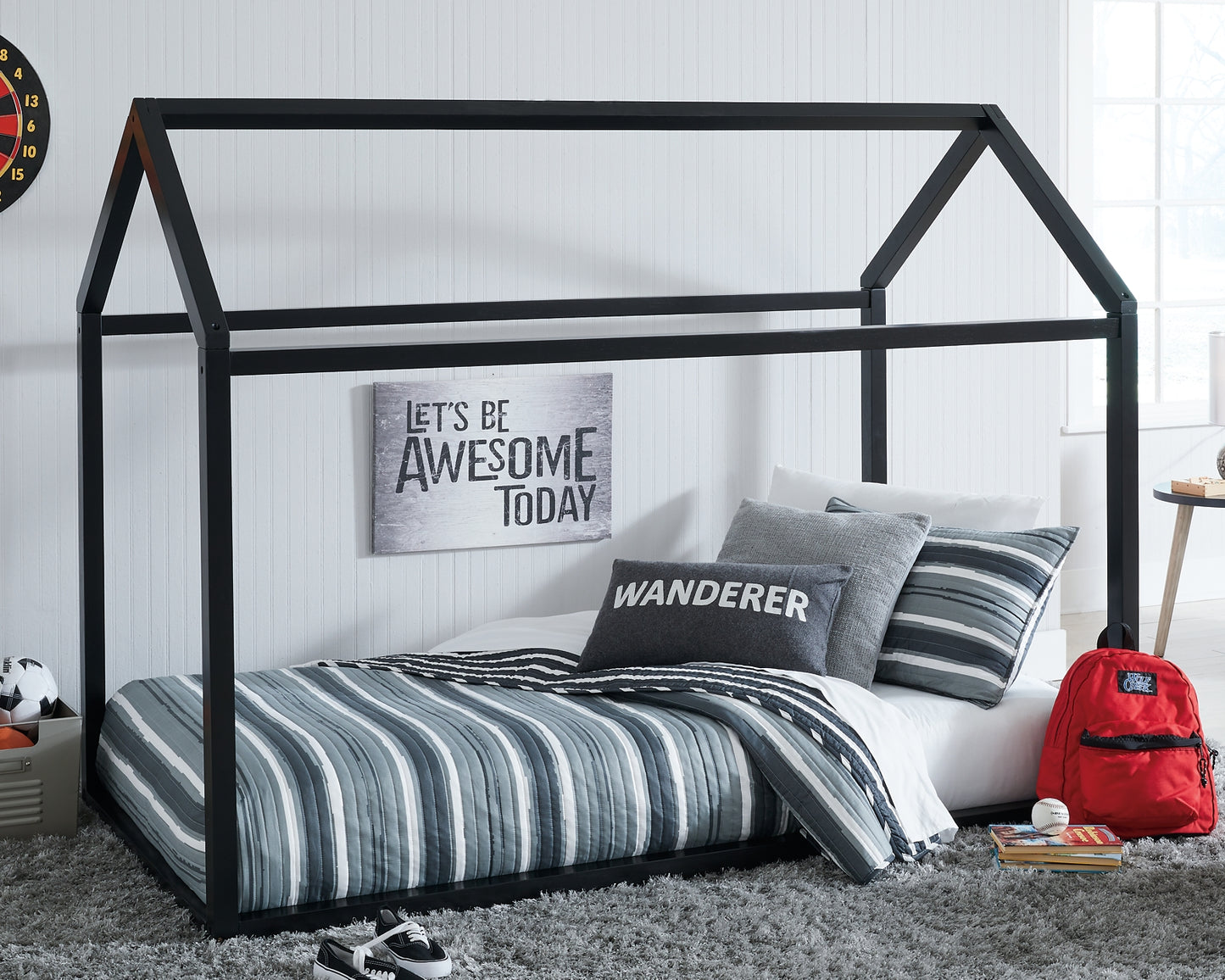 Flannibrook Twin House Bed Frame Milwaukee Furniture of Chicago - Furniture Store in Chicago Serving Humbolt Park, Roscoe Village, Avondale, & Homan Square