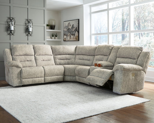 Family Den 3-Piece Power Reclining Sectional Milwaukee Furniture of Chicago - Furniture Store in Chicago Serving Humbolt Park, Roscoe Village, Avondale, & Homan Square