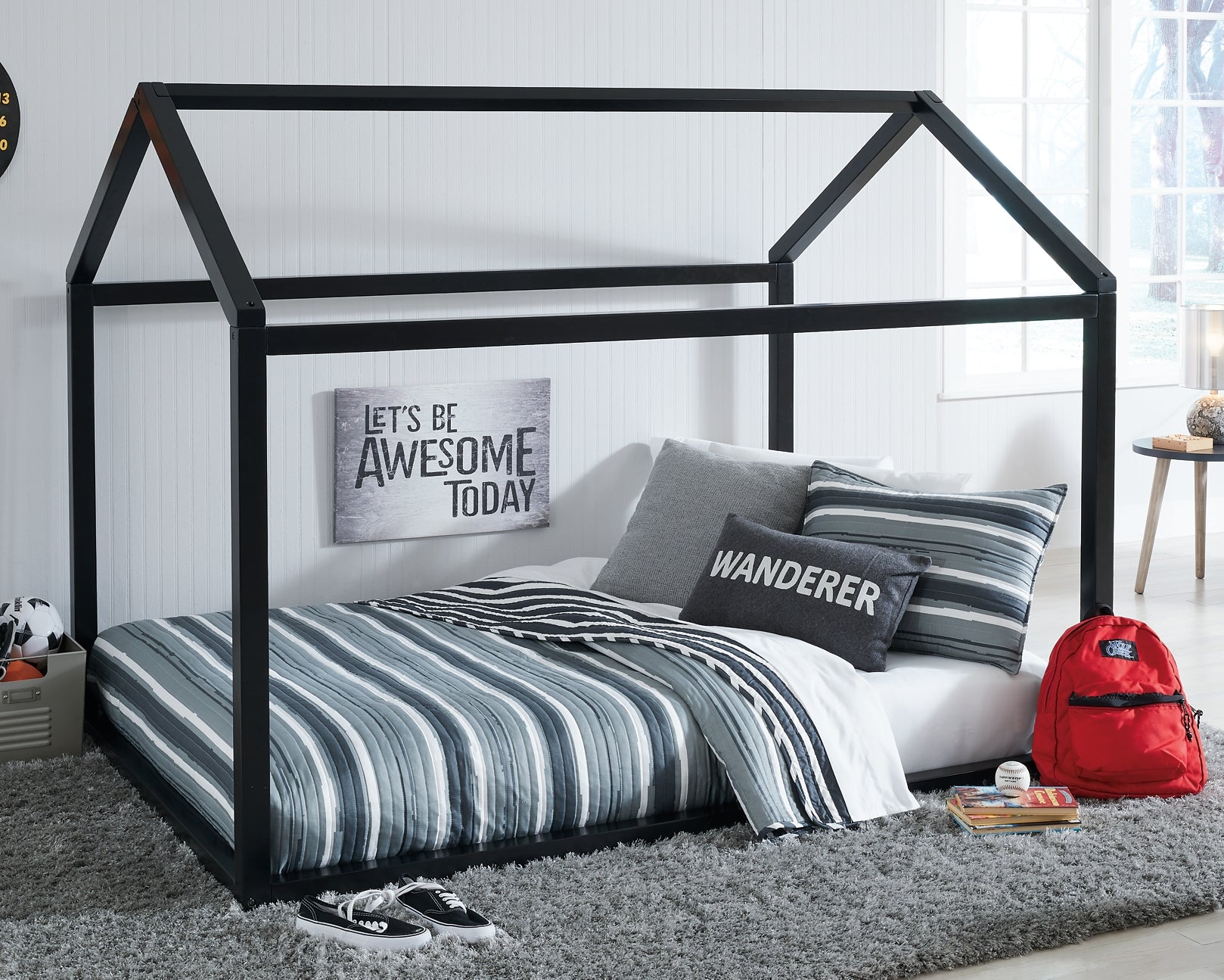 Flannibrook Twin House Bed Frame Milwaukee Furniture of Chicago - Furniture Store in Chicago Serving Humbolt Park, Roscoe Village, Avondale, & Homan Square