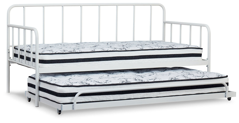 Trentlore Twin Metal Day Bed with Trundle Milwaukee Furniture of Chicago - Furniture Store in Chicago Serving Humbolt Park, Roscoe Village, Avondale, & Homan Square