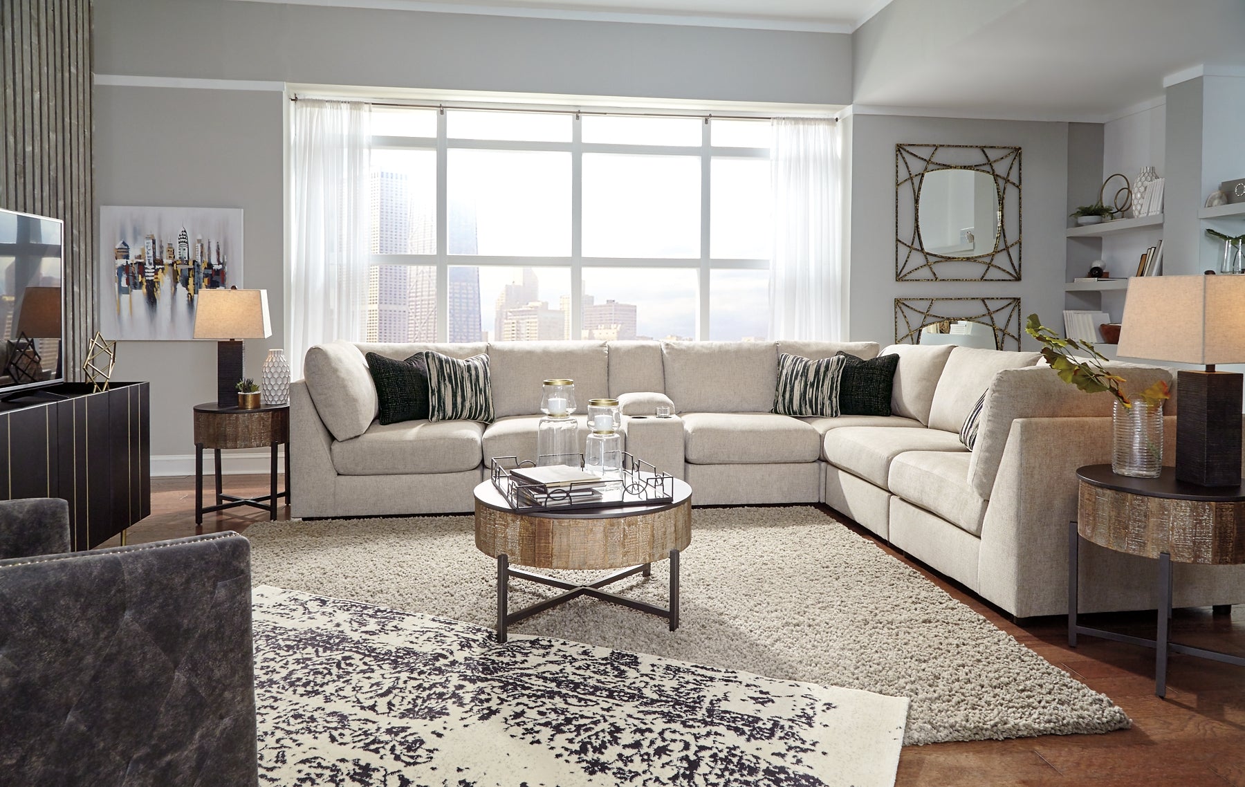 Kellway 7-Piece Sectional Milwaukee Furniture of Chicago - Furniture Store in Chicago Serving Humbolt Park, Roscoe Village, Avondale, & Homan Square