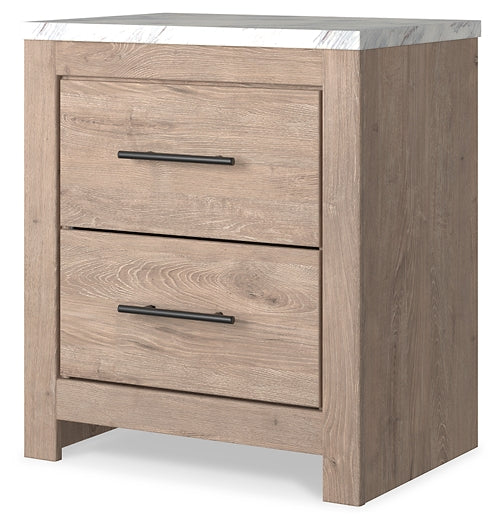 Senniberg Two Drawer Night Stand Milwaukee Furniture of Chicago - Furniture Store in Chicago Serving Humbolt Park, Roscoe Village, Avondale, & Homan Square