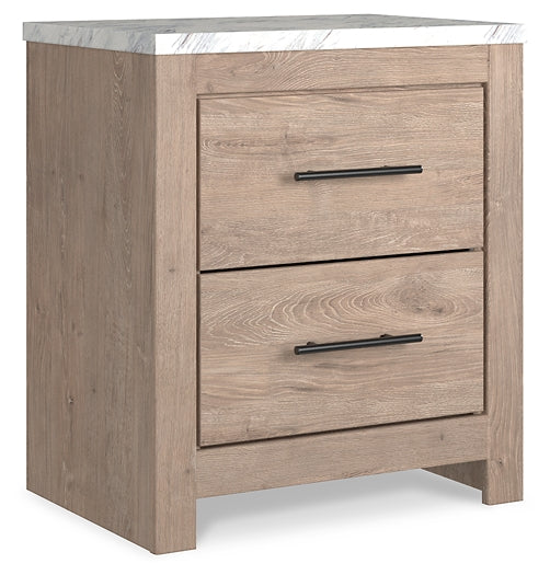 Senniberg Two Drawer Night Stand Milwaukee Furniture of Chicago - Furniture Store in Chicago Serving Humbolt Park, Roscoe Village, Avondale, & Homan Square