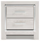 Altyra Two Drawer Night Stand Milwaukee Furniture of Chicago - Furniture Store in Chicago Serving Humbolt Park, Roscoe Village, Avondale, & Homan Square