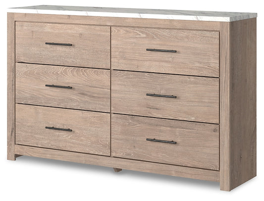 Senniberg Six Drawer Dresser Milwaukee Furniture of Chicago - Furniture Store in Chicago Serving Humbolt Park, Roscoe Village, Avondale, & Homan Square