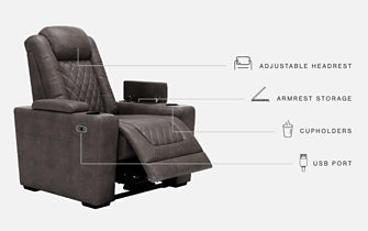 HyllMont PWR Recliner/ADJ Headrest Milwaukee Furniture of Chicago - Furniture Store in Chicago Serving Humbolt Park, Roscoe Village, Avondale, & Homan Square