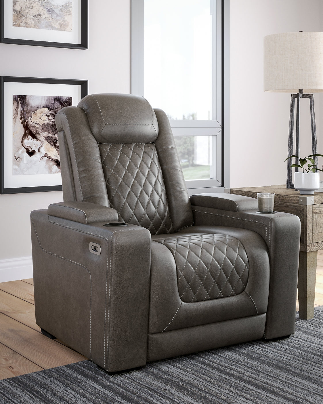 HyllMont PWR Recliner/ADJ Headrest Milwaukee Furniture of Chicago - Furniture Store in Chicago Serving Humbolt Park, Roscoe Village, Avondale, & Homan Square