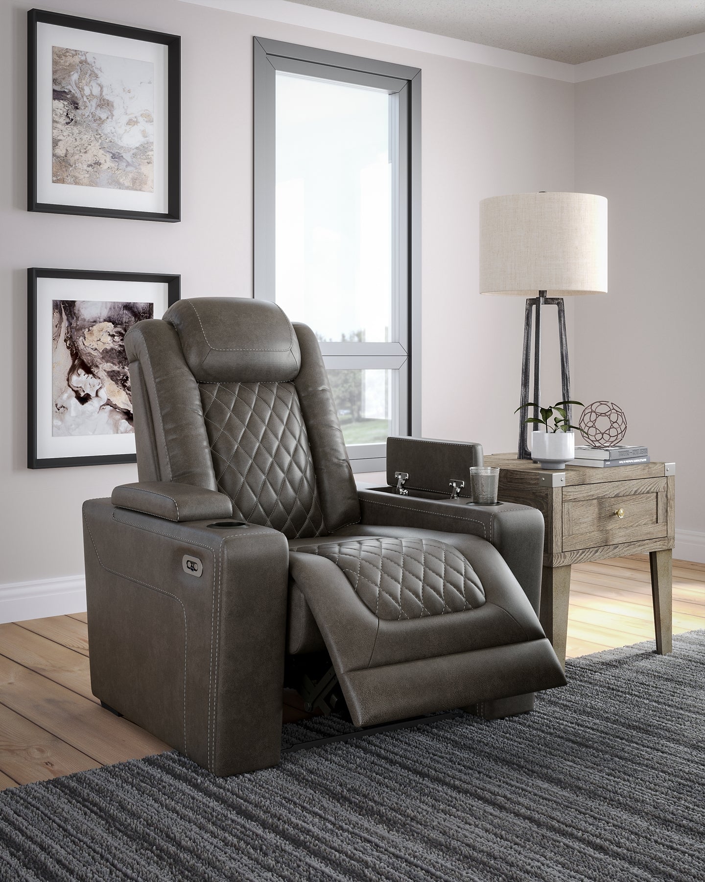 HyllMont PWR Recliner/ADJ Headrest Milwaukee Furniture of Chicago - Furniture Store in Chicago Serving Humbolt Park, Roscoe Village, Avondale, & Homan Square