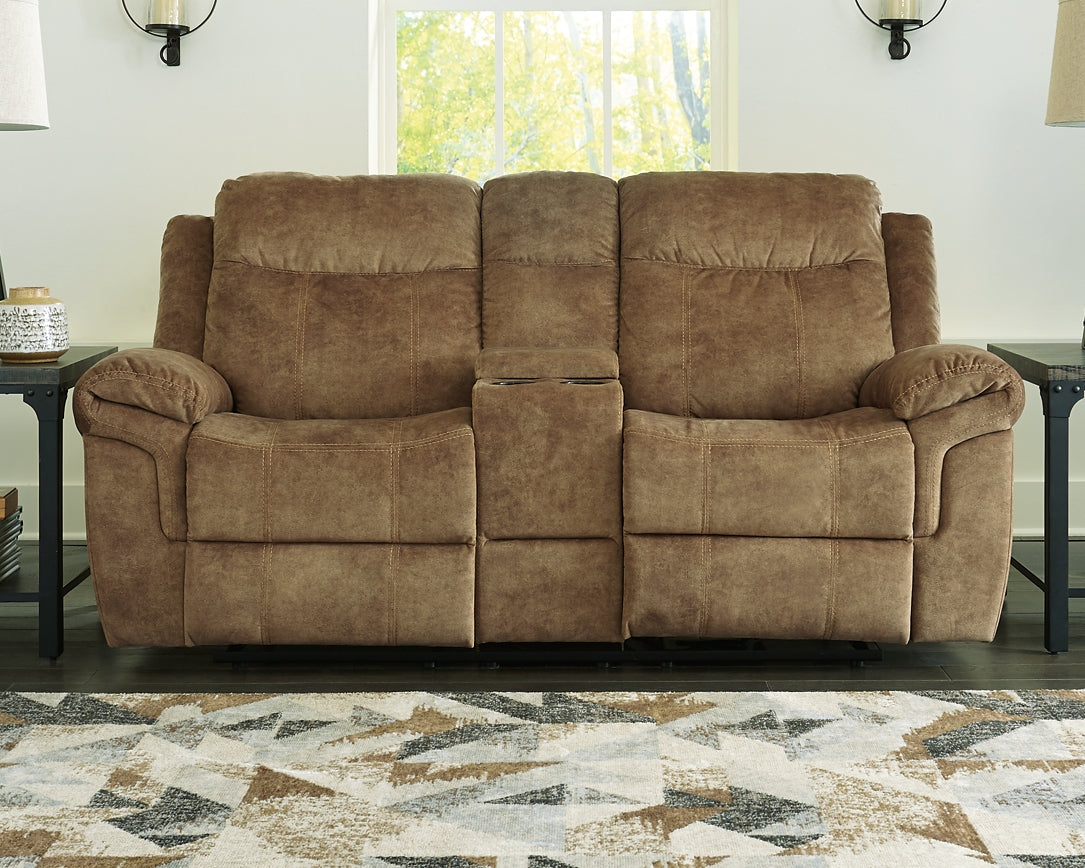 Huddle-Up Glider REC Loveseat w/Console Milwaukee Furniture of Chicago - Furniture Store in Chicago Serving Humbolt Park, Roscoe Village, Avondale, & Homan Square