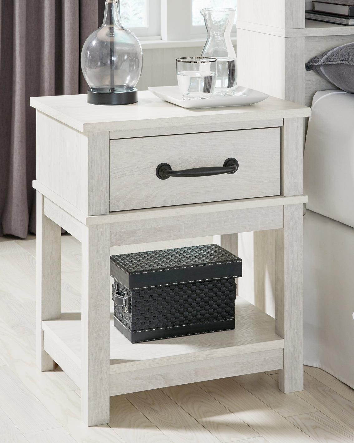 Dorrinson One Drawer Night Stand Milwaukee Furniture of Chicago - Furniture Store in Chicago Serving Humbolt Park, Roscoe Village, Avondale, & Homan Square