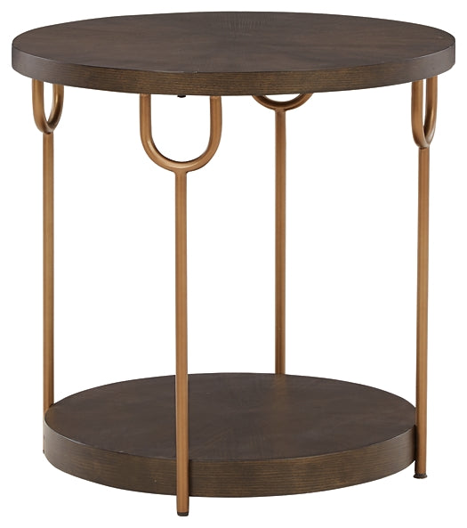 Brazburn Round End Table Milwaukee Furniture of Chicago - Furniture Store in Chicago Serving Humbolt Park, Roscoe Village, Avondale, & Homan Square