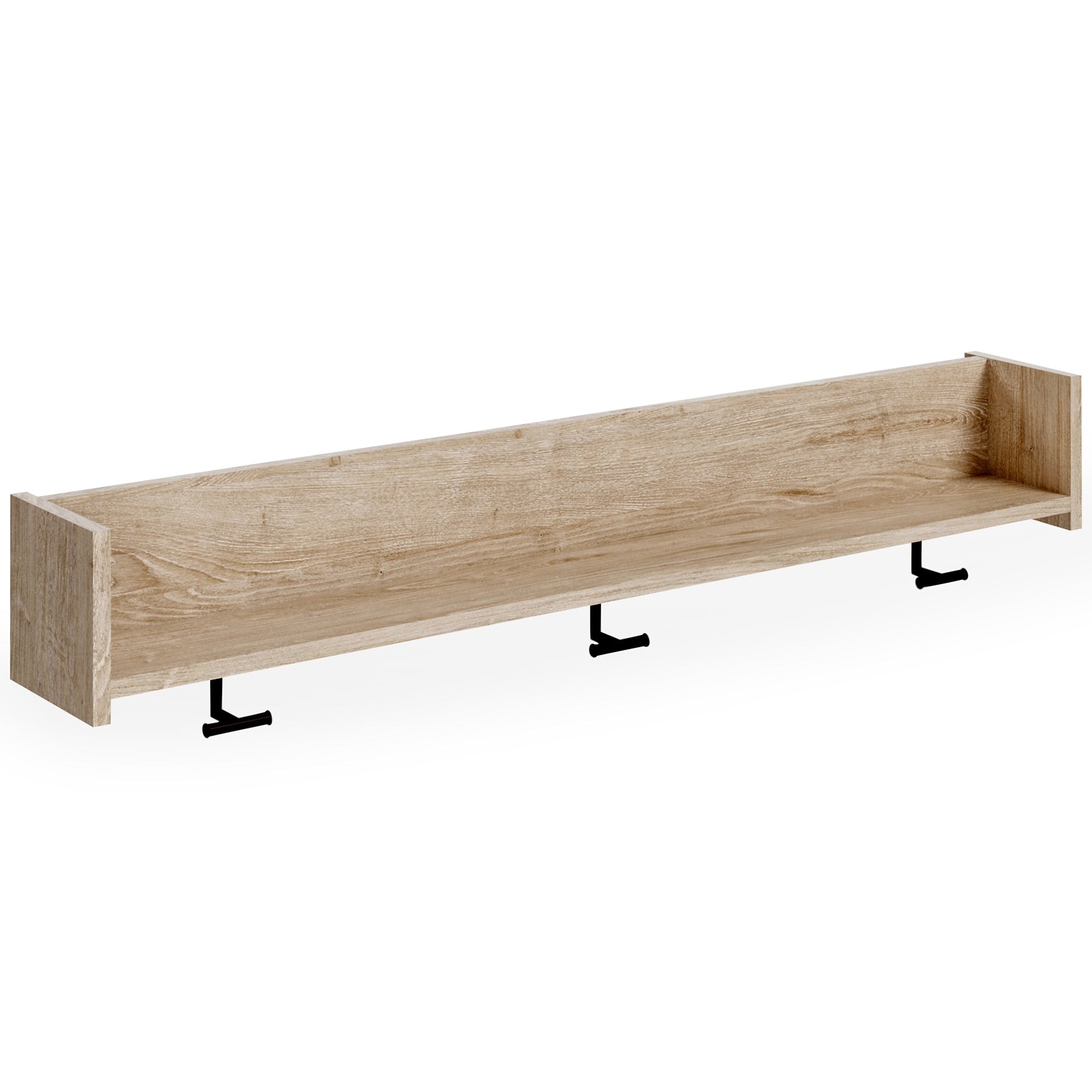 Oliah Wall Mounted Coat Rack w/Shelf Milwaukee Furniture of Chicago - Furniture Store in Chicago Serving Humbolt Park, Roscoe Village, Avondale, & Homan Square