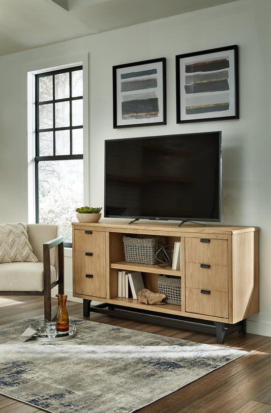 Freslowe LG TV Stand w/Fireplace Option Milwaukee Furniture of Chicago - Furniture Store in Chicago Serving Humbolt Park, Roscoe Village, Avondale, & Homan Square