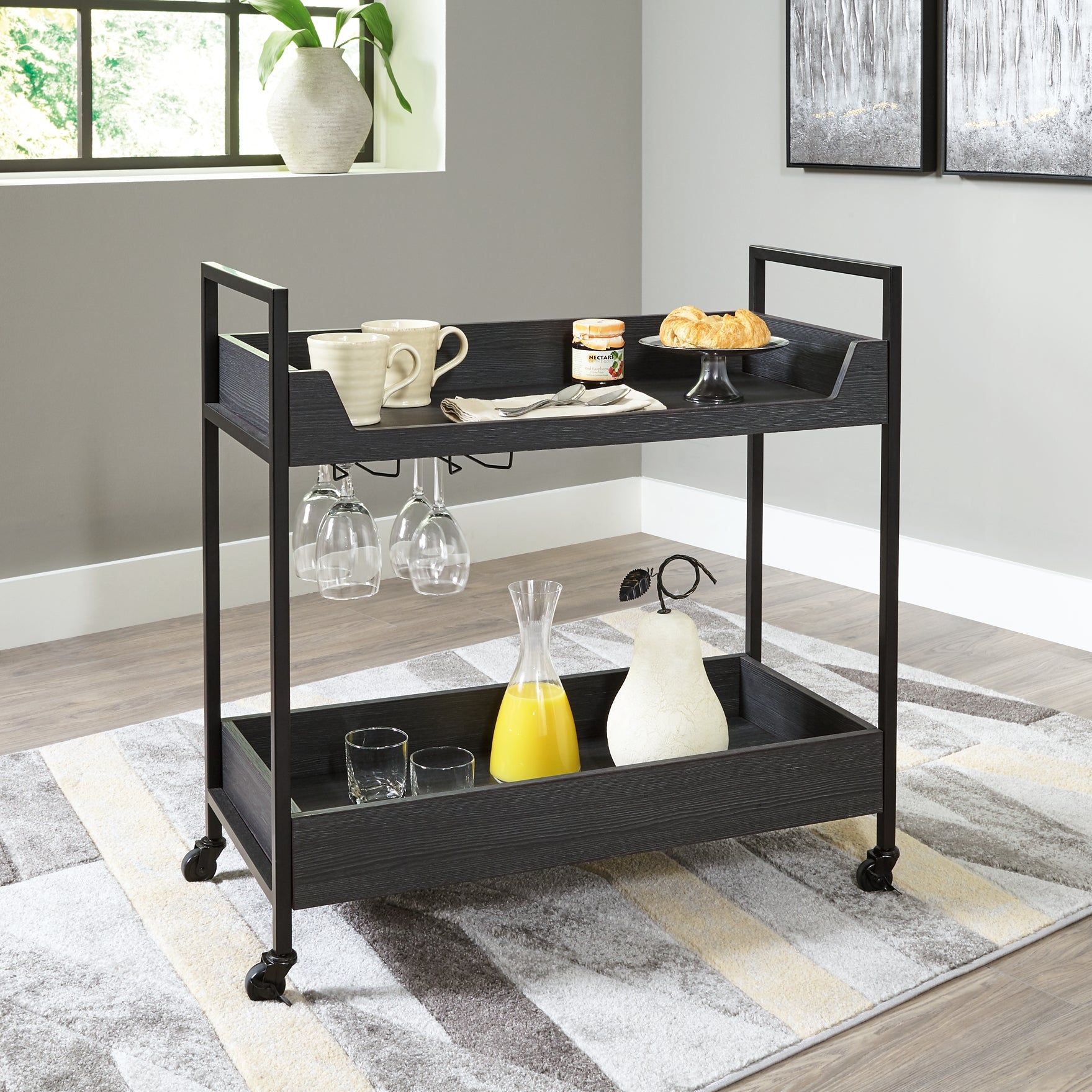 Yarlow Bar Cart Milwaukee Furniture of Chicago - Furniture Store in Chicago Serving Humbolt Park, Roscoe Village, Avondale, & Homan Square