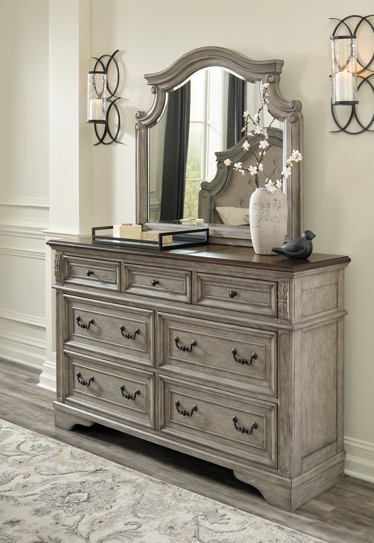 Lodenbay Dresser and Mirror Milwaukee Furniture of Chicago - Furniture Store in Chicago Serving Humbolt Park, Roscoe Village, Avondale, & Homan Square