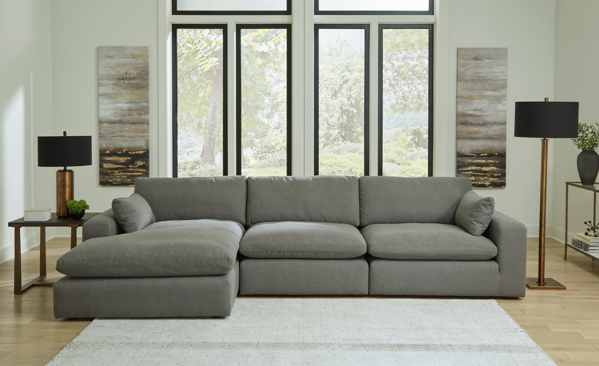 Elyza 3-Piece Sectional with Chaise Milwaukee Furniture of Chicago - Furniture Store in Chicago Serving Humbolt Park, Roscoe Village, Avondale, & Homan Square