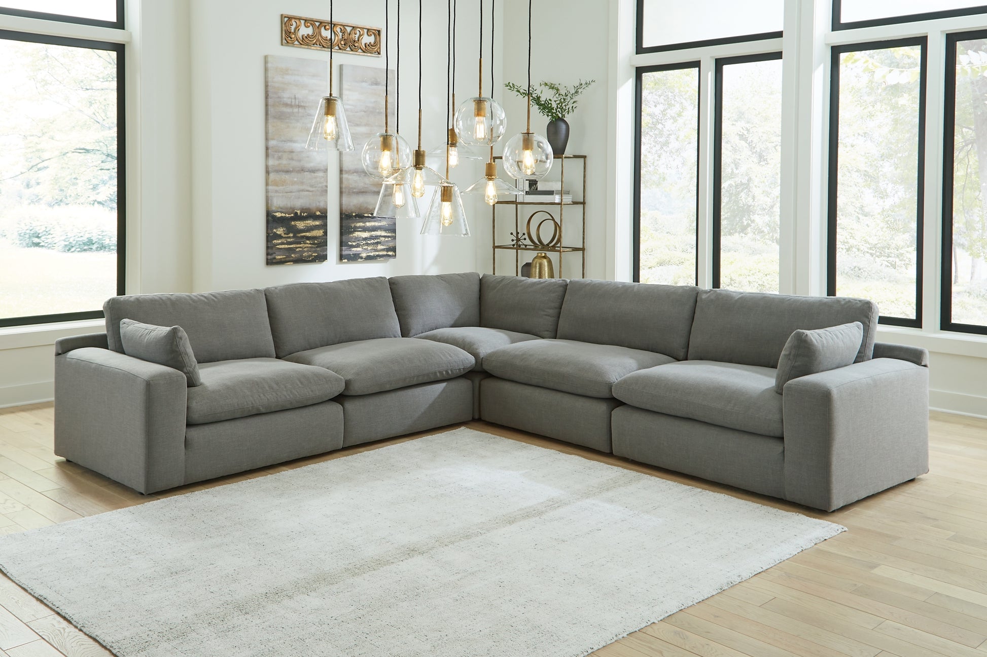Elyza 5-Piece Sectional Milwaukee Furniture of Chicago - Furniture Store in Chicago Serving Humbolt Park, Roscoe Village, Avondale, & Homan Square