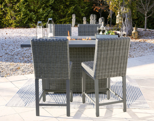 Palazzo Outdoor Counter Height Dining Table with 4 Barstools Milwaukee Furniture of Chicago - Furniture Store in Chicago Serving Humbolt Park, Roscoe Village, Avondale, & Homan Square