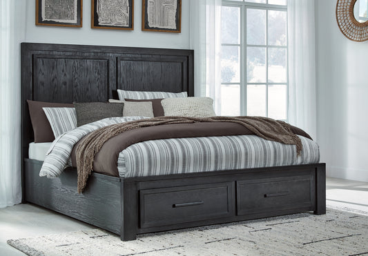 Foyland King Panel Storage Bed Milwaukee Furniture of Chicago - Furniture Store in Chicago Serving Humbolt Park, Roscoe Village, Avondale, & Homan Square
