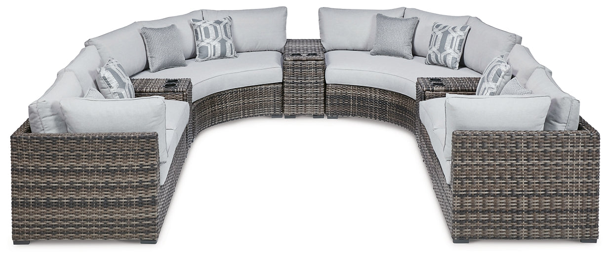 Harbor Court 9-Piece Outdoor Sectional Milwaukee Furniture of Chicago - Furniture Store in Chicago Serving Humbolt Park, Roscoe Village, Avondale, & Homan Square
