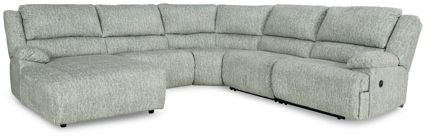 McClelland 5-Piece Reclining Sectional with Chaise Milwaukee Furniture of Chicago - Furniture Store in Chicago Serving Humbolt Park, Roscoe Village, Avondale, & Homan Square