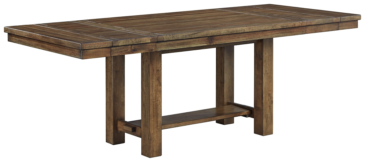 Moriville Dining Table and 4 Chairs and Bench Milwaukee Furniture of Chicago - Furniture Store in Chicago Serving Humbolt Park, Roscoe Village, Avondale, & Homan Square