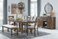 Moriville Dining Table and 4 Chairs and Bench Milwaukee Furniture of Chicago - Furniture Store in Chicago Serving Humbolt Park, Roscoe Village, Avondale, & Homan Square