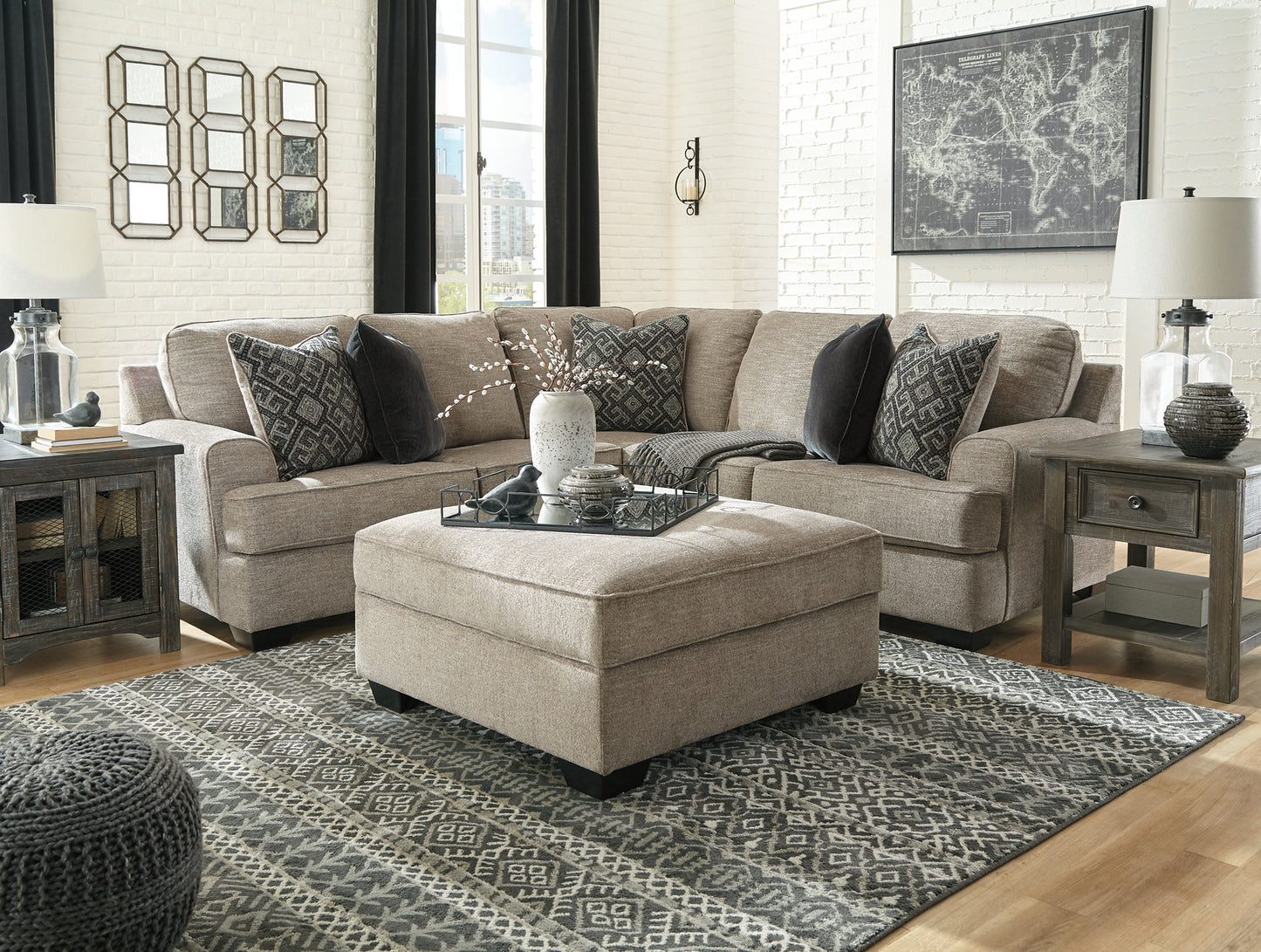 Bovarian 2-Piece Sectional with Ottoman Milwaukee Furniture of Chicago - Furniture Store in Chicago Serving Humbolt Park, Roscoe Village, Avondale, & Homan Square