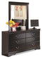 Huey Vineyard Queen Sleigh Headboard with Mirrored Dresser, Chest and Nightstand Milwaukee Furniture of Chicago - Furniture Store in Chicago Serving Humbolt Park, Roscoe Village, Avondale, & Homan Square
