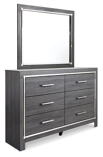 Lodanna Full Upholstered Panel Headboard with Mirrored Dresser and Chest Milwaukee Furniture of Chicago - Furniture Store in Chicago Serving Humbolt Park, Roscoe Village, Avondale, & Homan Square