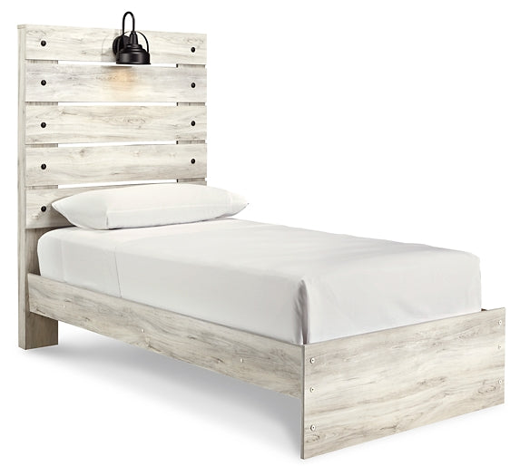 Cambeck Twin Panel Bed with Mirrored Dresser and 2 Nightstands Milwaukee Furniture of Chicago - Furniture Store in Chicago Serving Humbolt Park, Roscoe Village, Avondale, & Homan Square