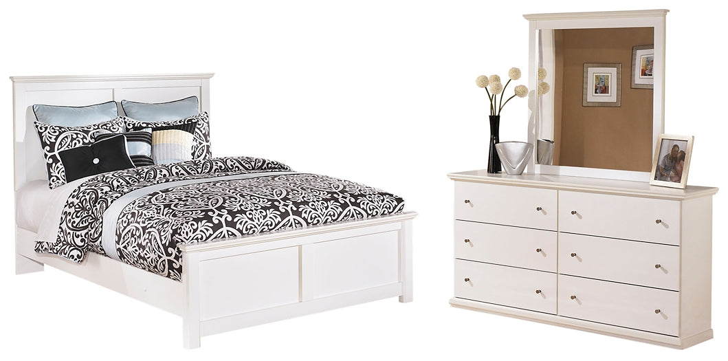 Bostwick Shoals Queen Panel Bed with Mirrored Dresser Milwaukee Furniture of Chicago - Furniture Store in Chicago Serving Humbolt Park, Roscoe Village, Avondale, & Homan Square