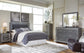 Lodanna Queen/Full Upholstered Panel Headboard with Mirrored Dresser and 2 Nightstands Milwaukee Furniture of Chicago - Furniture Store in Chicago Serving Humbolt Park, Roscoe Village, Avondale, & Homan Square