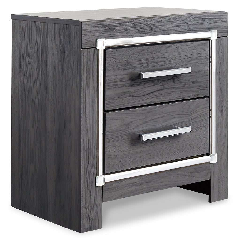 Lodanna King/California King Upholstered Panel Headboard with Mirrored Dresser and 2 Nightstands Milwaukee Furniture of Chicago - Furniture Store in Chicago Serving Humbolt Park, Roscoe Village, Avondale, & Homan Square