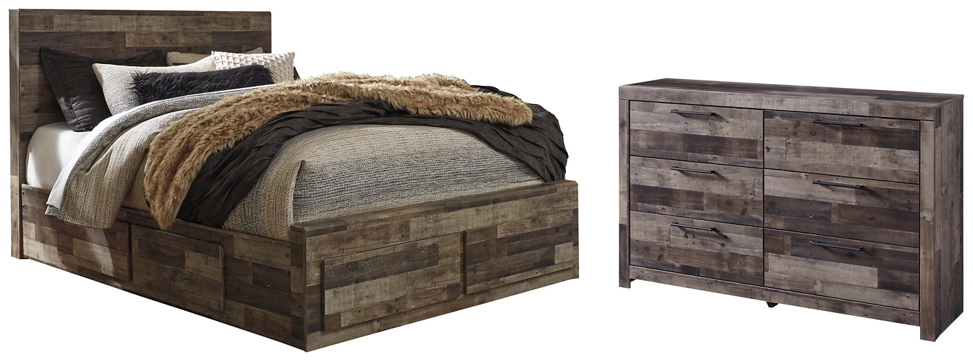 Derekson Queen Panel Bed with 6 Storage Drawers with Dresser Milwaukee Furniture of Chicago - Furniture Store in Chicago Serving Humbolt Park, Roscoe Village, Avondale, & Homan Square