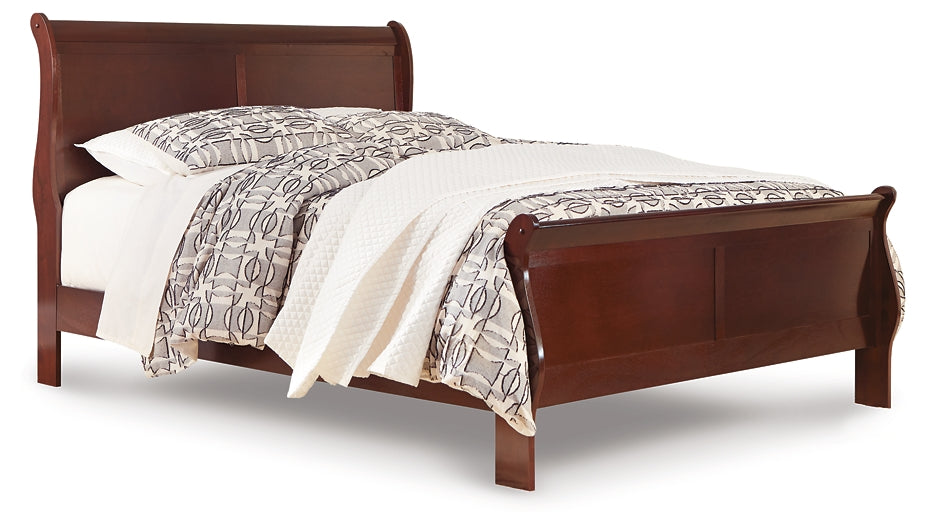 Alisdair California King Sleigh Bed with Mirrored Dresser and 2 Nightstands Milwaukee Furniture of Chicago - Furniture Store in Chicago Serving Humbolt Park, Roscoe Village, Avondale, & Homan Square