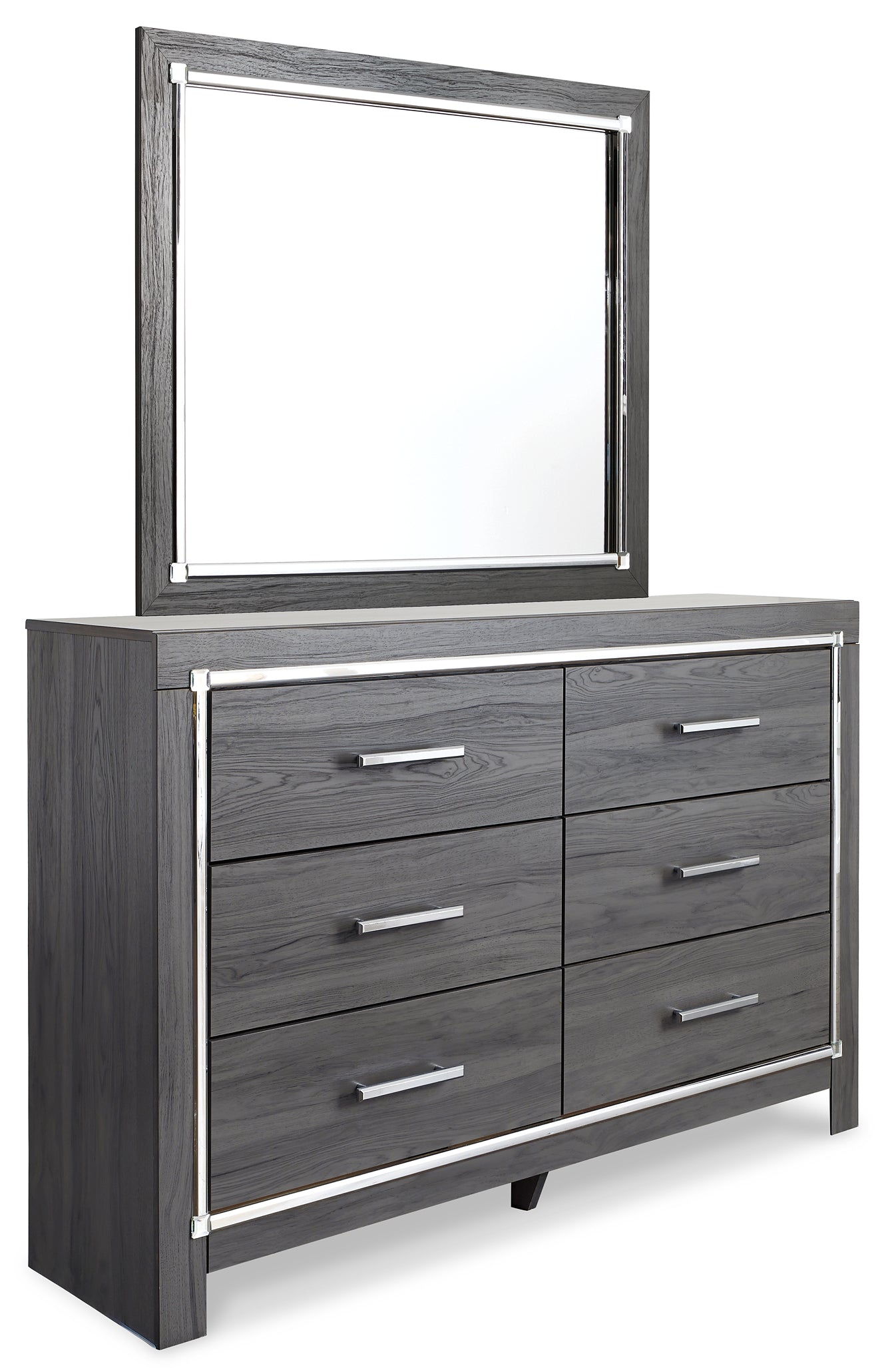 Lodanna Queen Panel Bed with 2 Storage Drawers with Mirrored Dresser and Chest Milwaukee Furniture of Chicago - Furniture Store in Chicago Serving Humbolt Park, Roscoe Village, Avondale, & Homan Square