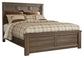 Juararo California King Panel Bed with Mirrored Dresser and Chest Milwaukee Furniture of Chicago - Furniture Store in Chicago Serving Humbolt Park, Roscoe Village, Avondale, & Homan Square