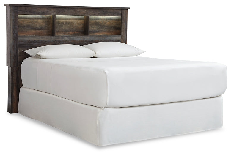 Drystan Queen/Full Bookcase Headboard with Mirrored Dresser, Chest and Nightstand Milwaukee Furniture of Chicago - Furniture Store in Chicago Serving Humbolt Park, Roscoe Village, Avondale, & Homan Square