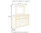 Zelen Queen/Full Panel Headboard with Mirrored Dresser Milwaukee Furniture of Chicago - Furniture Store in Chicago Serving Humbolt Park, Roscoe Village, Avondale, & Homan Square
