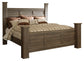 Juararo King Poster Bed with Mirrored Dresser and 2 Nightstands Milwaukee Furniture of Chicago - Furniture Store in Chicago Serving Humbolt Park, Roscoe Village, Avondale, & Homan Square