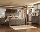 Juararo King Poster Bed with Mirrored Dresser, Chest and Nightstand Milwaukee Furniture of Chicago - Furniture Store in Chicago Serving Humbolt Park, Roscoe Village, Avondale, & Homan Square