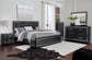 Kaydell King/California King Upholstered Panel Headboard with Mirrored Dresser and 2 Nightstands Milwaukee Furniture of Chicago - Furniture Store in Chicago Serving Humbolt Park, Roscoe Village, Avondale, & Homan Square