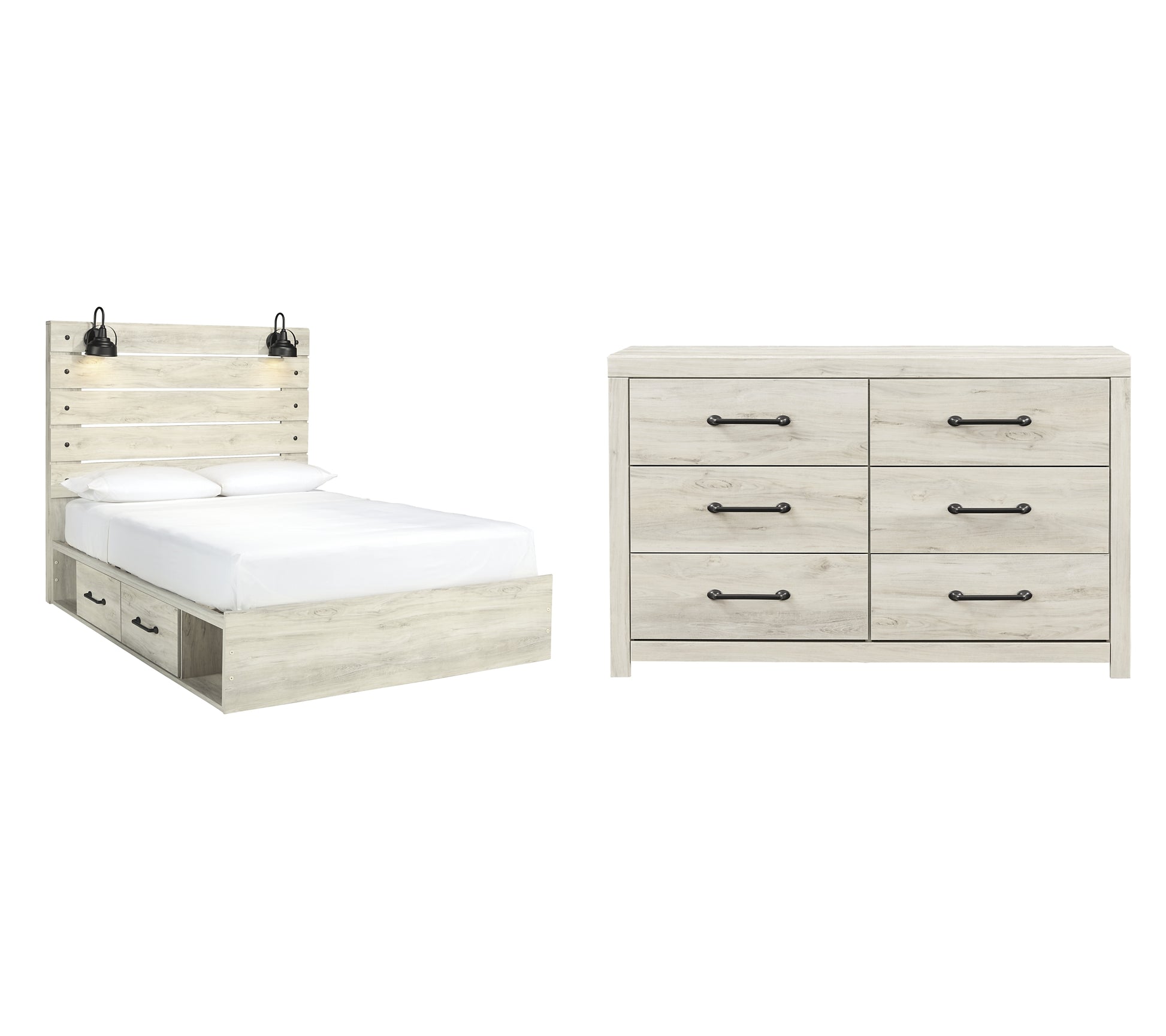 Cambeck Queen Panel Bed with 2 Storage Drawers with Dresser Milwaukee Furniture of Chicago - Furniture Store in Chicago Serving Humbolt Park, Roscoe Village, Avondale, & Homan Square