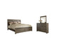 Juararo California King Panel Bed with Mirrored Dresser Milwaukee Furniture of Chicago - Furniture Store in Chicago Serving Humbolt Park, Roscoe Village, Avondale, & Homan Square