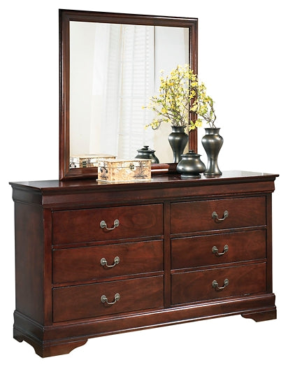 Alisdair California King Sleigh Bed with Mirrored Dresser, Chest and 2 Nightstands Milwaukee Furniture of Chicago - Furniture Store in Chicago Serving Humbolt Park, Roscoe Village, Avondale, & Homan Square